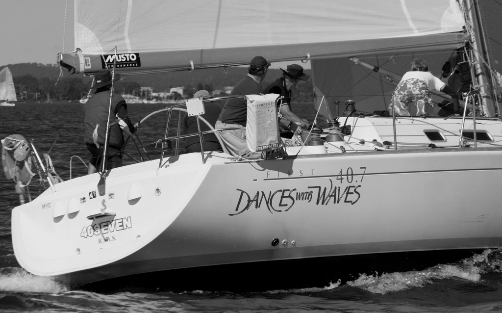Dances with Waves. Commodore’s Cup day 3 Sail Port Stephens 2011  <br />
 © Sail Port Stephens Event Media